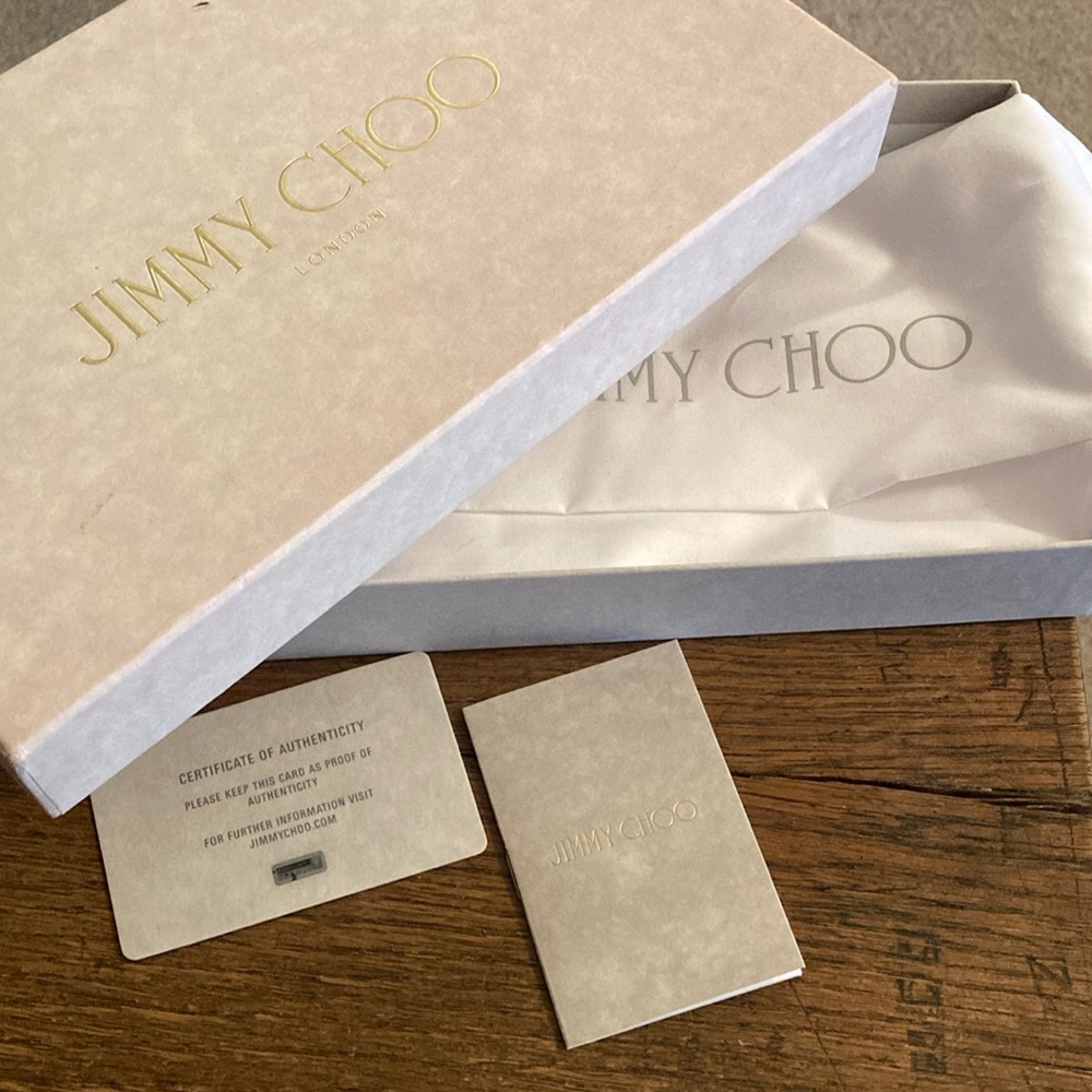 Jimmy Choo FILIPA Star Studded Zip Around Wallet Full Inclusion w/Dusty & Box - Picture 10 of 11